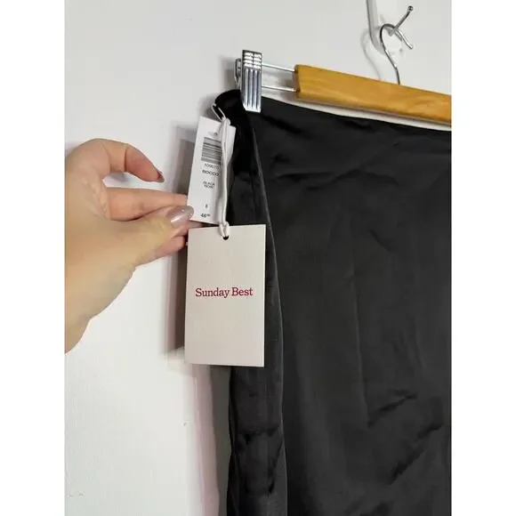 Sunday Best black mini skirt size 8 waist is 15 inches laying flat NWT MSRP $48 - Picture 6 of 7